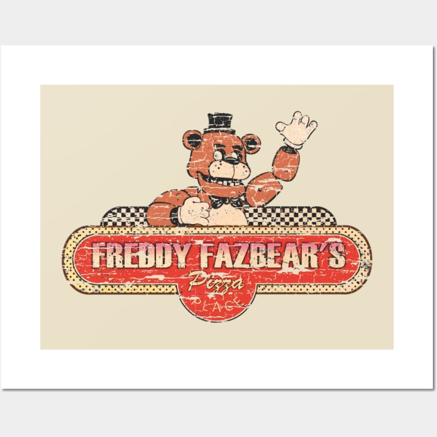 Freddy Fazbear's Vintage Artwork Wall Art by P a r a d o k s